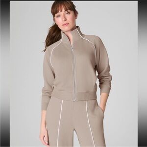 Spanx AirEssentials Pique Full-Zip Track Jacket